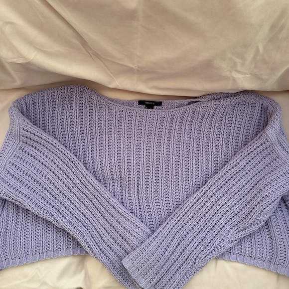 Forever 21 Purple Cropped Cardigan - Picture 2 of 3